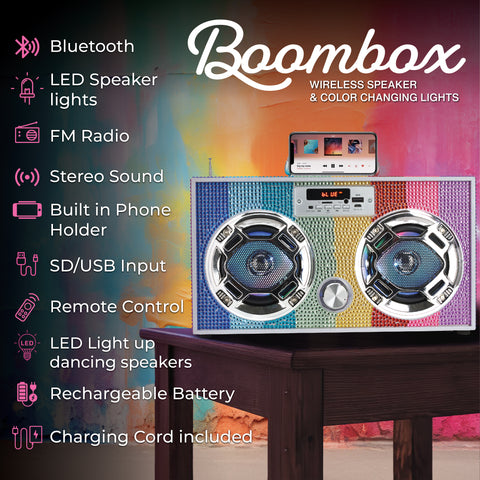Rainbow Bling  Boombox