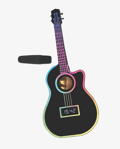 Rock Star Karaoke -Guitar Speaker & Microphone Combo - Black