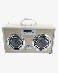 Gold Bling Wireless Boombox with FM Radio