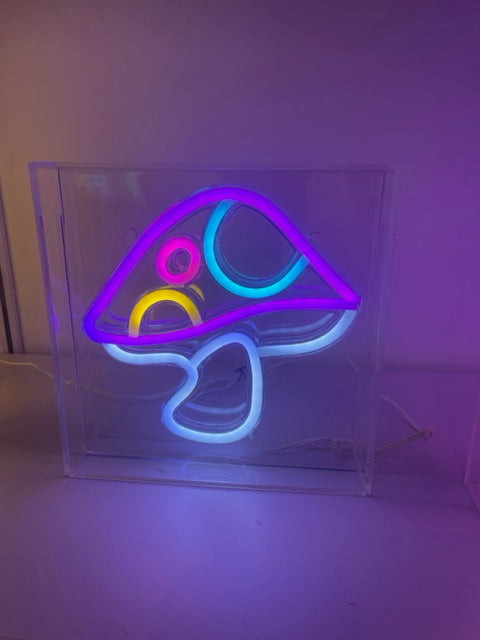 COMING SOON! Neon Art Desktop & Wall Signs-Mushroom
