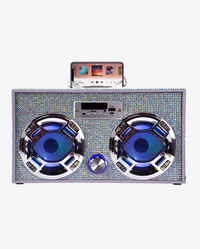 Bling Bundle-Wireless Karaoke Microphone & Boombox-Silver