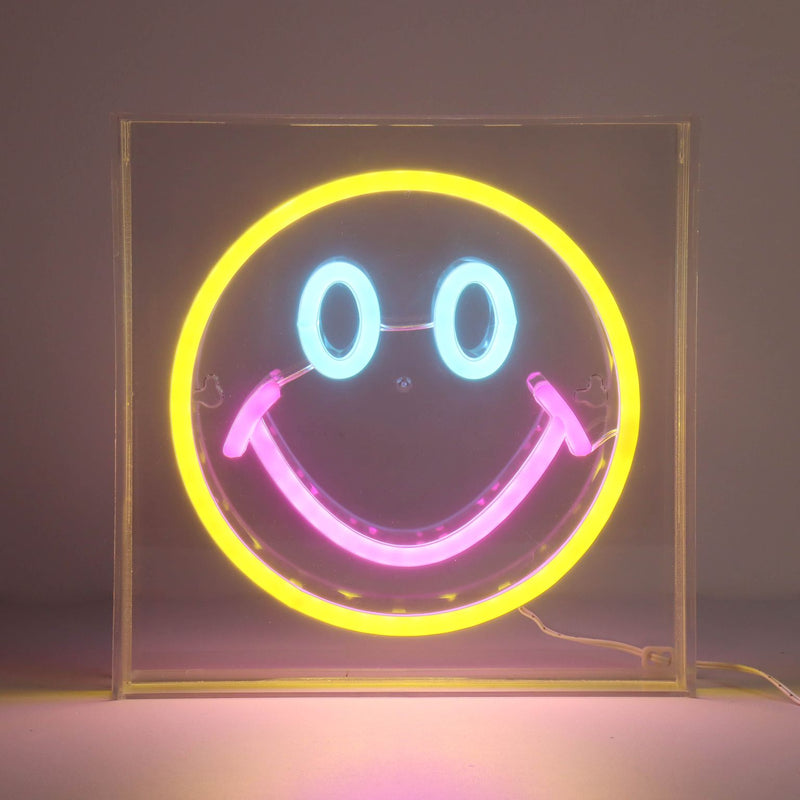 Neon Art Desktop & Wall Signs-Smiley Face