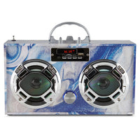 Blue Swirl Bundle-Karaoke Microphone & Boom Box