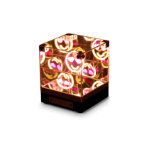 LED 3D Mirror Cube-Smile