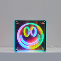 Neon Art Infinity Mirror Lights Wall & Desk Sign-Smile