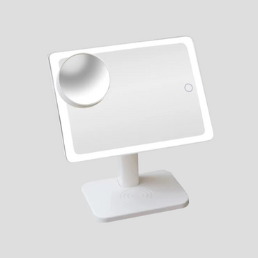 Glam Studio Vanity Mirror and Bluetooth Speaker-White
