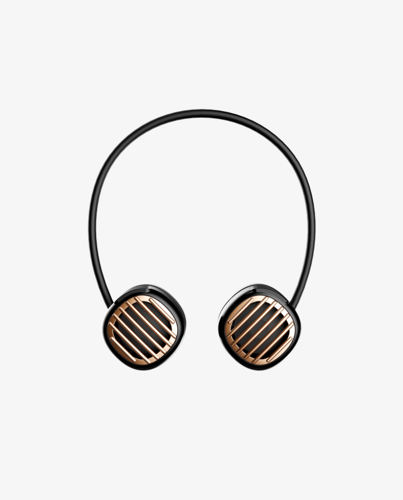 Neck Fan - Black & Rose Gold