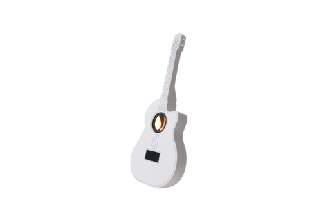 Rock Star Karaoke-Guitar Speaker & Microphone Combo - White