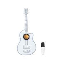 Rock Star Karaoke-Guitar Speaker & Microphone Combo - White