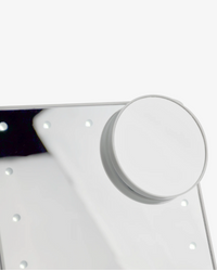 Glam Studio Vanity Mirror and Bluetooth Speaker-White