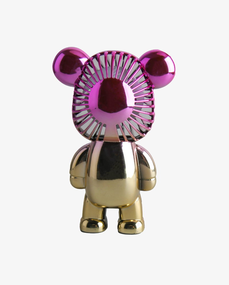 Portable Mini Bear Fan Chrome Gold Trend Tech Brands
