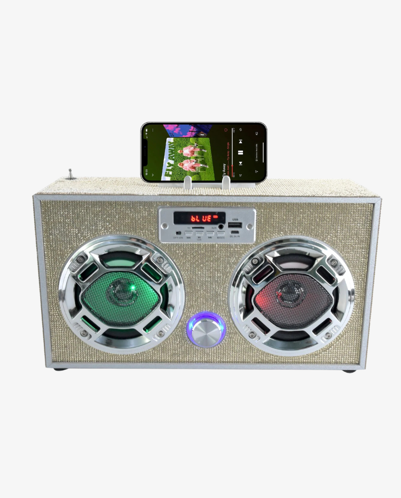 Gold Bling Wireless Boombox with FM Radio – Trend Tech Brands