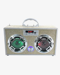 Gold Bling Wireless Boombox with FM Radio