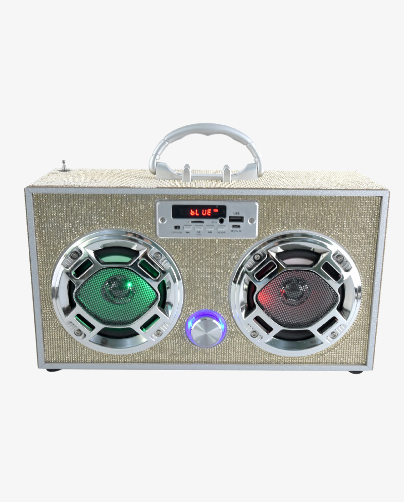 Animal Print Bling Wireless Boombox With FM Radio