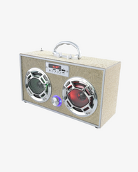 Gold Bling Wireless Boombox with FM Radio