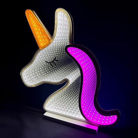 COMING SOON! Neon Art Infinity Lights Wall & Desk Sign-Unicorn