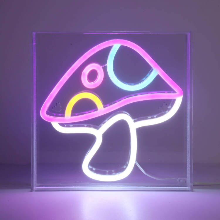 Neon Art Desktop & Wall Signs-Mushroom