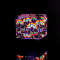 LED 3D Mirror Cube-Rainbow