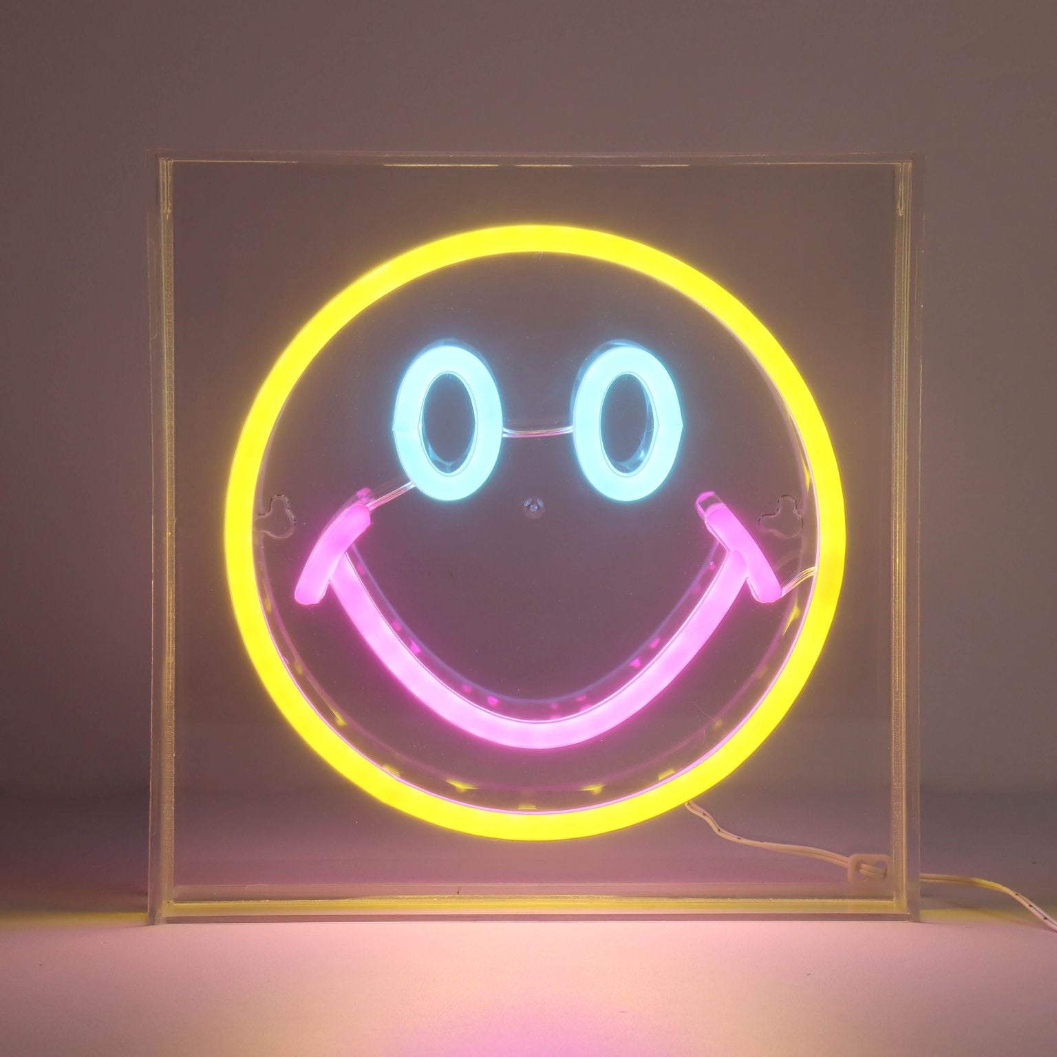 Neon Art Desktop & Wall Signs-Smiley Face