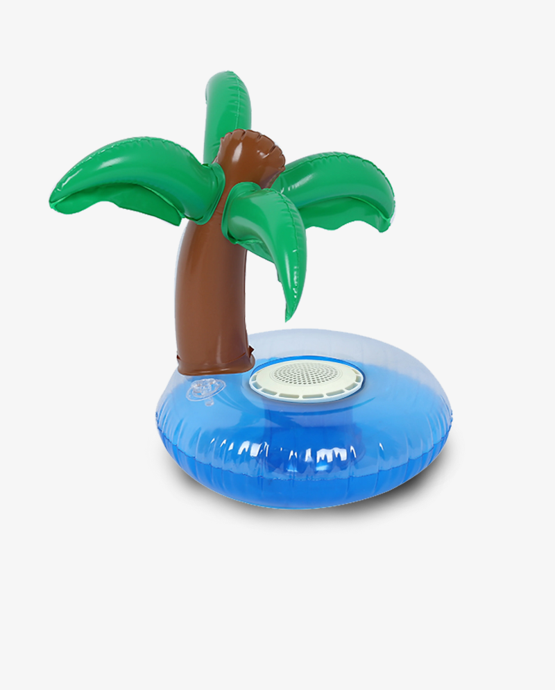 Aqua Jams Bluetooth Floating Speaker & Cup Holder - Palm Tree