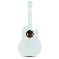 Rock Star Karaoke-Guitar Speaker & Microphone Combo - White
