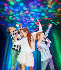 Party 2 Go Pink Karaoke Microphone & Disco Ball Combo