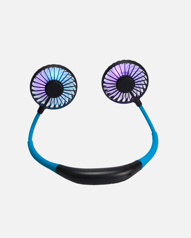 Blue LED Neck Fan