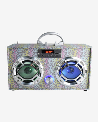 Leopard Glitter Boombox