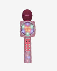 Sing-along Pink Bling Karaoke Microphone & Bluetooth Speaker All-in-one