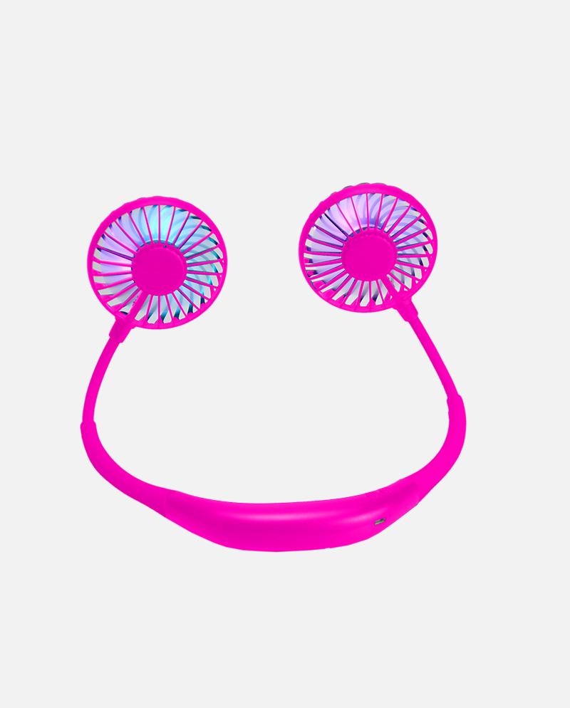 Pink LED Neck Fan