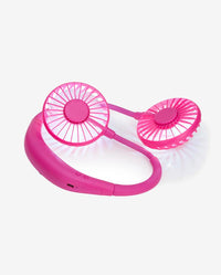 Pink LED Neck Fan