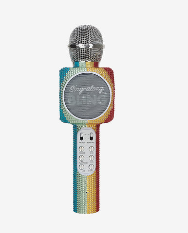 Rainbow Bling Karaoke Microphone & Bluetooth Speaker