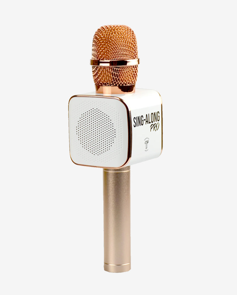 Sing-along PRO 3 Rose Gold Karaoke Microphone & Bluetooth Speaker ...
