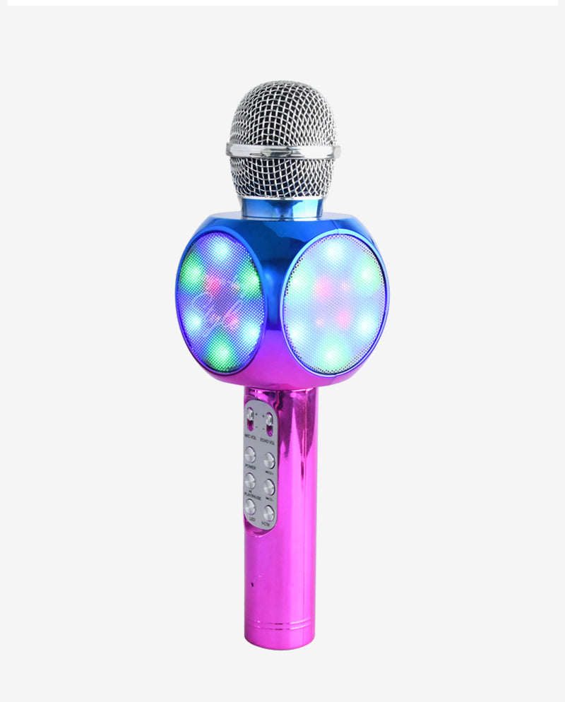 Sing-along Metallic Karaoke Microphone & Bluetooth Speaker All-in-one