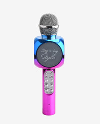 Metallic Karaoke Microphone & Bluetooth Speaker