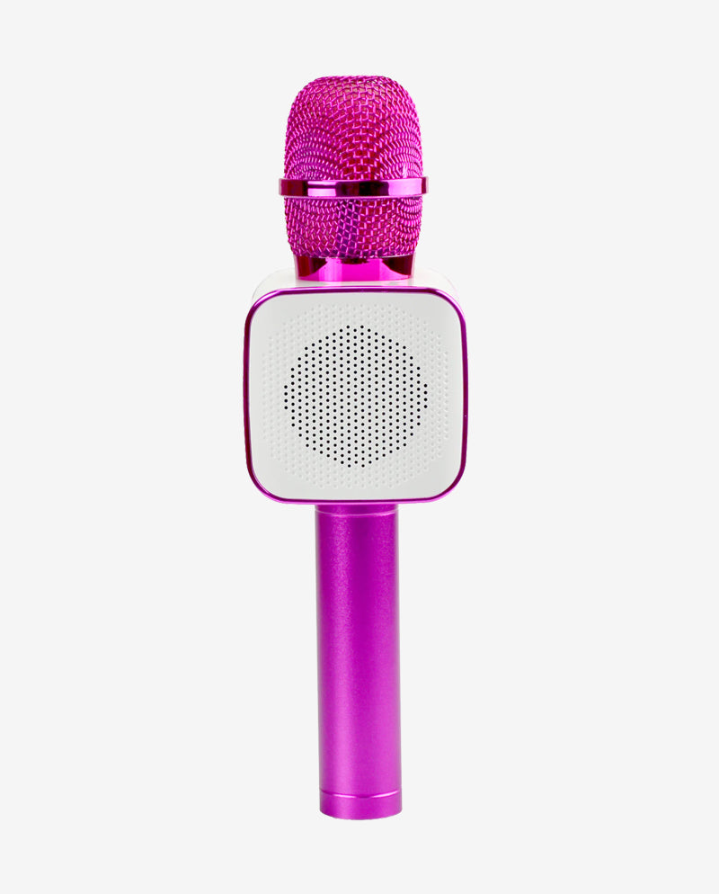 purple sparkly microphone