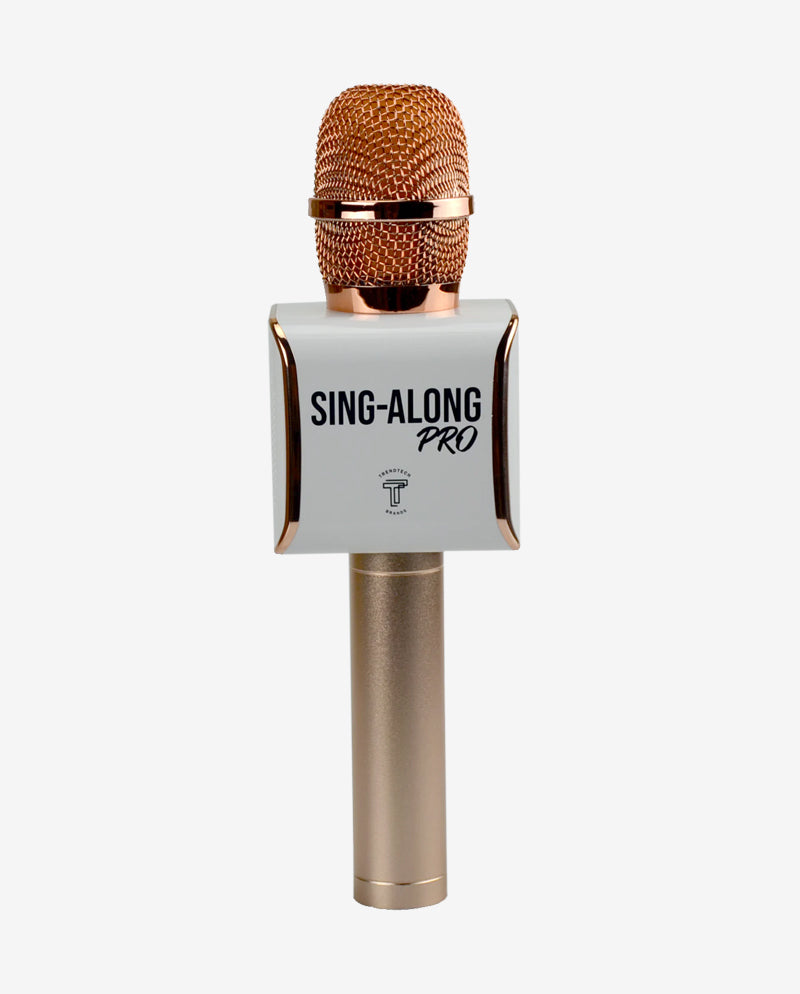 Sing along PRO 3 Rose Gold Karaoke Microphone Bluetooth Speaker