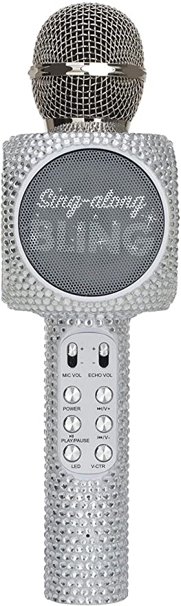 Party 2 Go Pink Karaoke Microphone & Disco Ball Combo