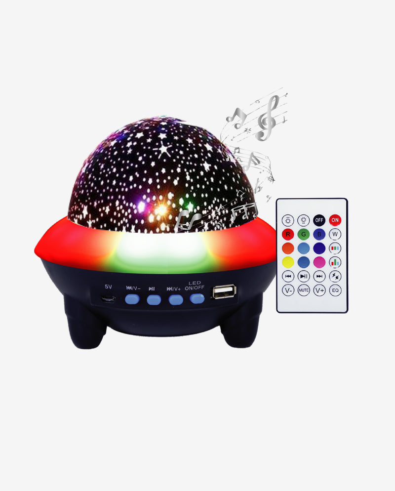 Starlight Sounds Wireless Bluetooth Speaker With LED Night Light Star Projector