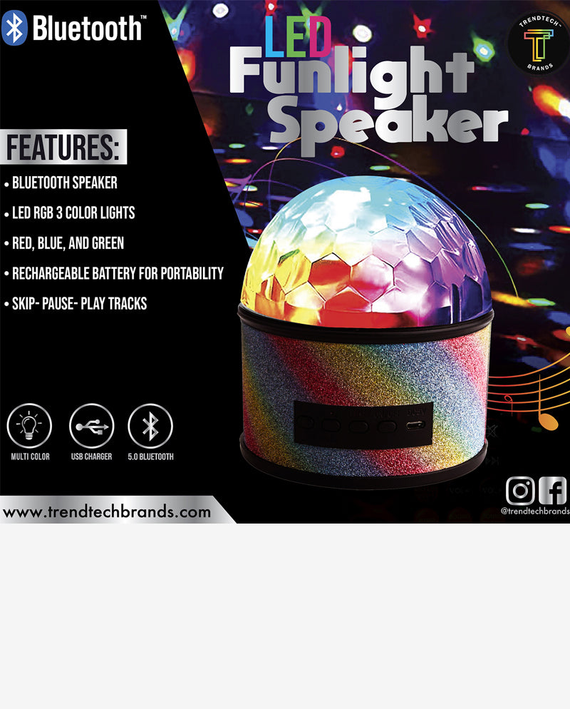 Rainbow Glitter Wireless Speaker Light Trend Brands
