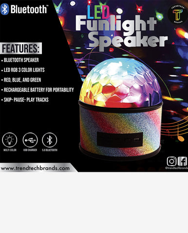 Rainbow Glitter Wireless Bluetooth Speaker Fun Light